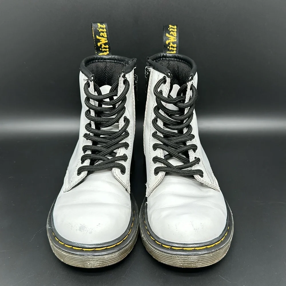 Dr Martens 1460 White Boots Youth‎ Sz 12